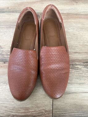 Brown Woven Slip-On Loafers